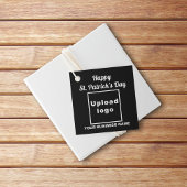 ビジネスサンパトリックグリーティングオンブラックメッセージカード フェイバータグ