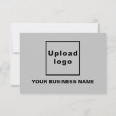 ビジネスサンパトリック小グレーフラットカード (裏面)