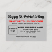 ビジネスサンパトリック灰色ディスカウントカード 割引カード (正面)