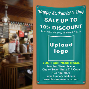 ビジネスサンパトリック販売オンティール（緑がかった色）グリーンバナー 横断幕