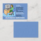 ビジネスサービスとおもしろい漫画 名刺 (正面/裏面)