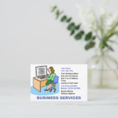 ビジネスサービスとおもしろい漫画 名刺 (スタンド正面)
