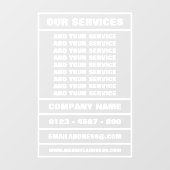 ビジネスサービスと情報 ウィンドウサイン (シート)