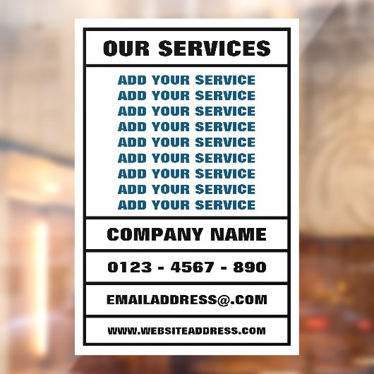 ビジネスサービスと情報 ウィンドウサイン (シート2)