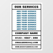 ビジネスサービスと情報 ウィンドウサイン (シート)