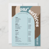 ビジネスサービス価格表トレンディーレトロ中和 (正面)