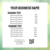 ビジネスサービス製品の価格表メニューカード ウィンドウサイン (シート3)