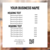 ビジネスサービス製品の価格表メニューカード ウィンドウサイン (シート2)