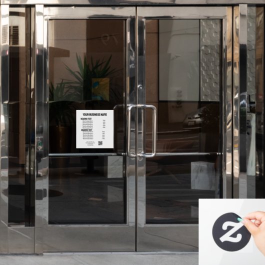 ビジネスサービス製品の価格表メニューカード ウィンドウサイン (オフィスドア)