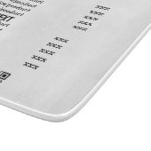 ビジネスサービス製品の価格表メニューカード カッティングボード (角)