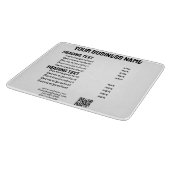 ビジネスサービス製品の価格表メニューカード カッティングボード (角)