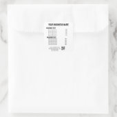 ビジネスサービス製品の価格表メニューカード スクエアシール (バッグ)