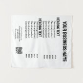 ビジネスサービス製品の価格表メニューカード タペストリー (正面(横))