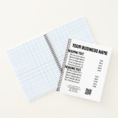 ビジネスサービス製品の価格表メニューカード ノートブック (内部)