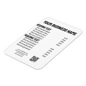 ビジネスサービス製品の価格表メニューカード マグネット (左側)