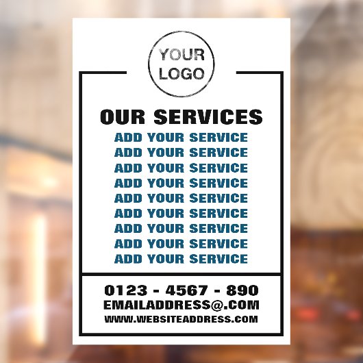 ビジネスサービス、情報、ロゴ ウィンドウサイン (シート2)