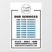 ビジネスサービス、情報、ロゴ ウィンドウサイン (シート)