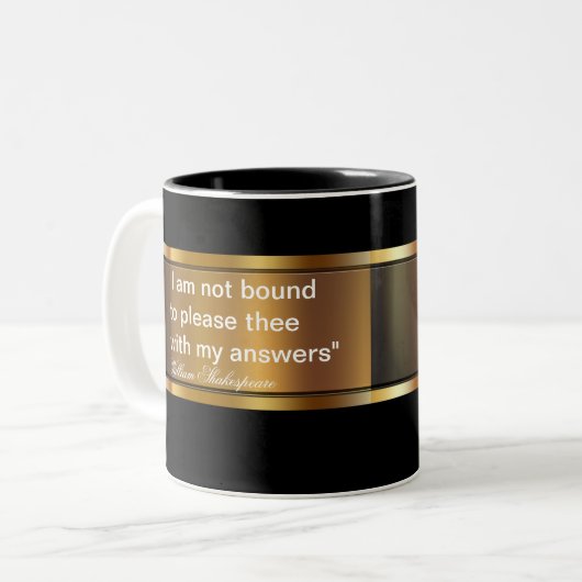 ビジネスシェークスピアの引用文 ツートーンマグカップ (正面左)
