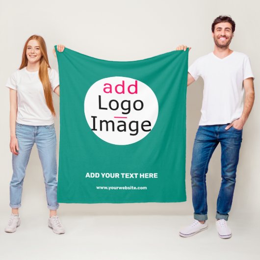 ビジネスシックでカスタマイズ可能なエメミニマルラルドグリーン フリースブランケット (インサイチュ)