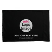 ビジネスシックでカスタマイズ可能なブランドブラック 枕カバー (正面右)