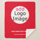 ビジネスシックでカスタマイズ可能な鮮やかな赤ミニマル シェルパブランケット (正面)