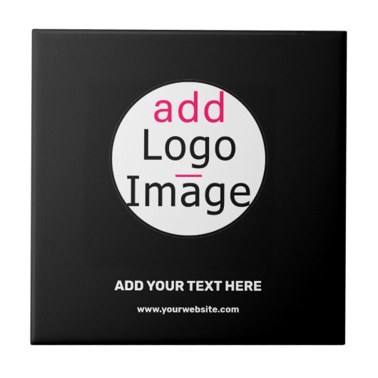 ビジネスシックなカスタマイズ可能な白黒 ミニマル タイル (正面)