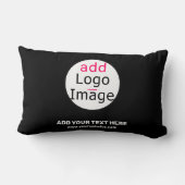 ビジネスシックなカスタマイズ可能白黒 ランバークッション (裏面)