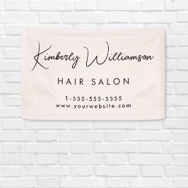 ビジネスシックなシグネチャースクリプトピンクのプロモーション 横断幕