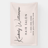 ビジネスシックなシグネチャースクリプトピンクのプロモーション 横断幕 (縦)