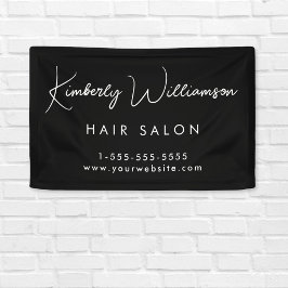 ビジネスシックなシグネチャースクリプトブラックプロモーション 横断幕