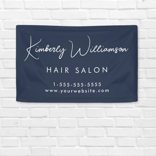 ビジネスシックなシグネチャースクリプトブループロモーション 横断幕