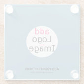 ビジネスシックなプロモーションカスタマイズ可能なダスティブルー ガラスコースター (裏面)