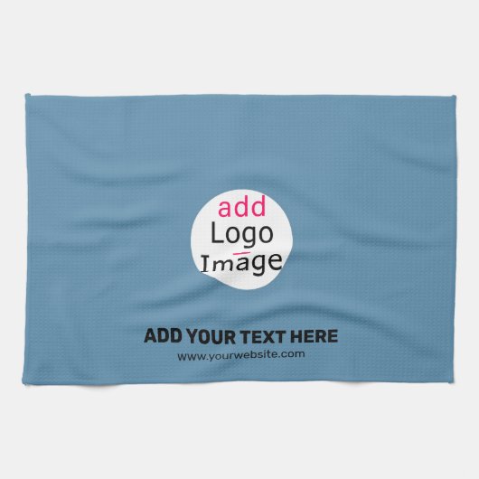 ビジネスシックなプロモーションカスタマイズ可能なダスティブルー キッチンタオル (横)