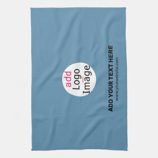ビジネスシックなプロモーションカスタマイズ可能なダスティブルー キッチンタオル (縦)