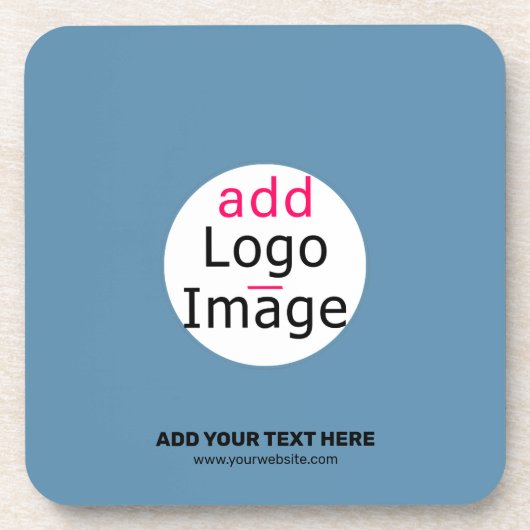 ビジネスシックなプロモーションカスタマイズ可能なダスティブルー コースター (正面)