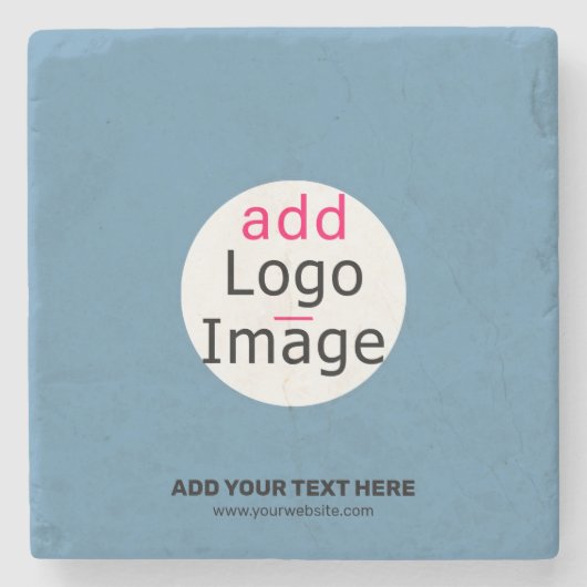 ビジネスシックなプロモーションカスタマイズ可能なダスティブルー ストーンコースター (正面)