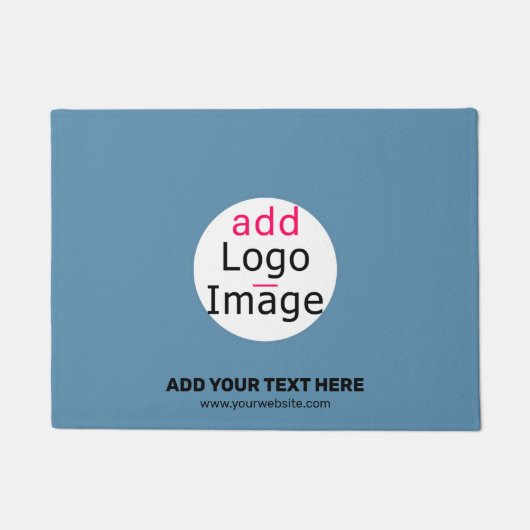 ビジネスシックなプロモーションカスタマイズ可能なダスティブルー ドアマット (正面)