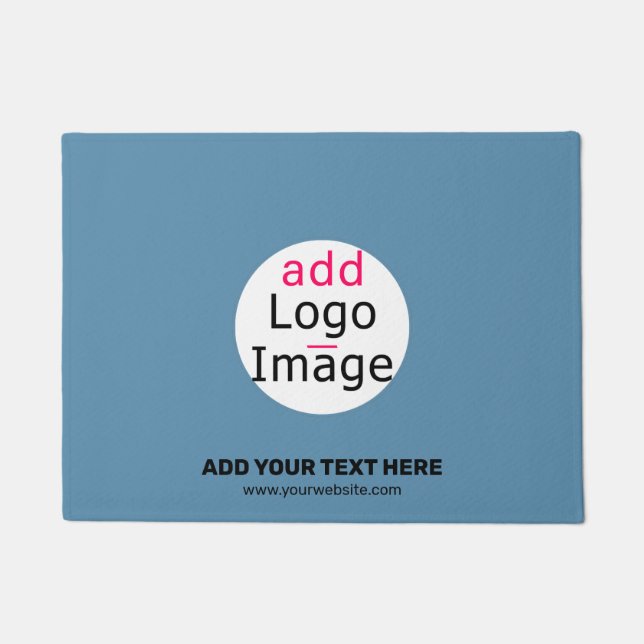 ビジネスシックなプロモーションカスタマイズ可能なダスティブルー ドアマット (正面)