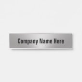 ビジネスシルバーおよびブラックカンパニー名テンプレート サインプレート (正面)