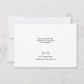 ビジネスシンプルのお客様に対する感謝の意ロゴなしポスト サンキューカード (裏面)