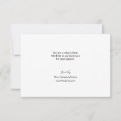 ビジネスシンプルのお客様に対する感謝の意 サンキューカード (裏面)