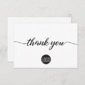 ビジネスシンプルのお客様に対する感謝の意 サンキューカード (正面/裏面)