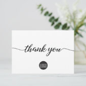 ビジネスシンプルのお客様に対する感謝の意 サンキューカード (スタンド正面)