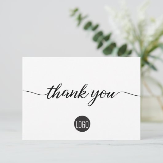 ビジネスシンプルのお客様に対する感謝の意 サンキューカード (スタンド正面)