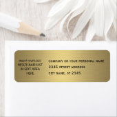 ビジネスシンプルのロゴの黄金の挿入 ラベル (インサイチュ)