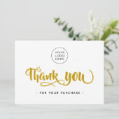 ビジネスシンプルサンキューカード – ロゴの追加 サンキューカード (スタンド正面)