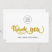 ビジネスシンプルサンキューカード – ロゴの追加 サンキューカード (正面/裏面)