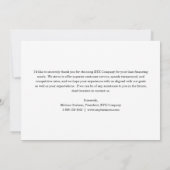 ビジネスシンプルサンキューカード – ロゴの追加 サンキューカード (裏面)