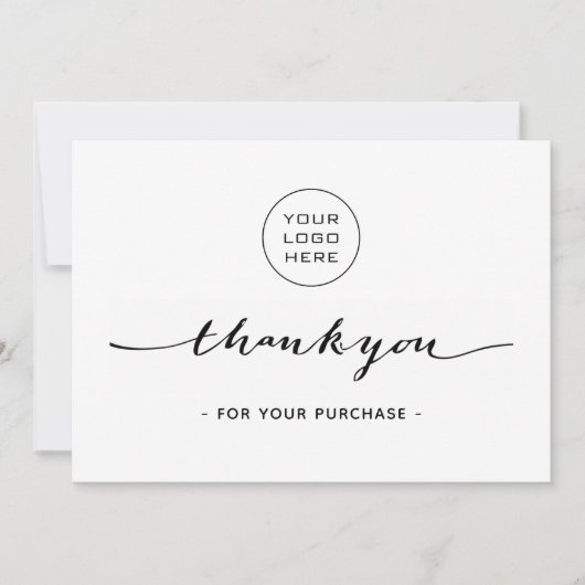 ビジネスシンプルサンキューカード – ロゴの追加 サンキューカード (正面)