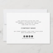 ビジネスシンプルサンキューカード – ロゴの追加 サンキューカード (裏面)